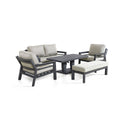 Explore premium aluminium sofa set with adjustable rising table