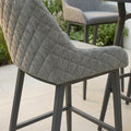 Maze - Outdoor Fabric Regal 4 Seat Round Bar Set - Zinc Grey - Blythe Living