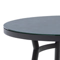 Maze - Outdoor Fabric Regal 4 Seat Round Bar Set - Zinc Grey - Blythe Living