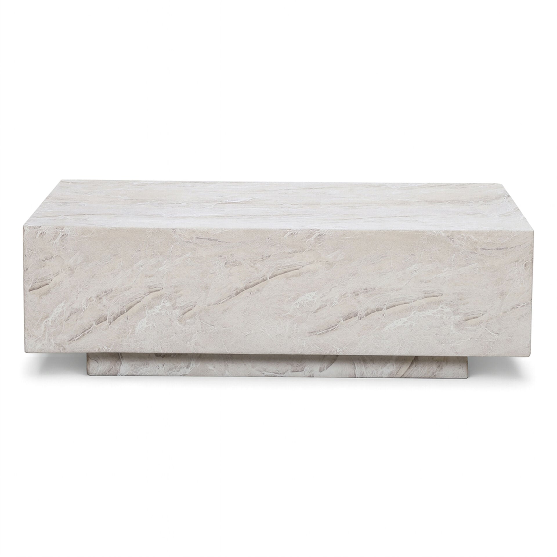 Maze - Outdoor Fabric Cannes Small Corner Sofa Set
with Rectangular Marble Effect Coffee Table - Pebble - Blythe Living