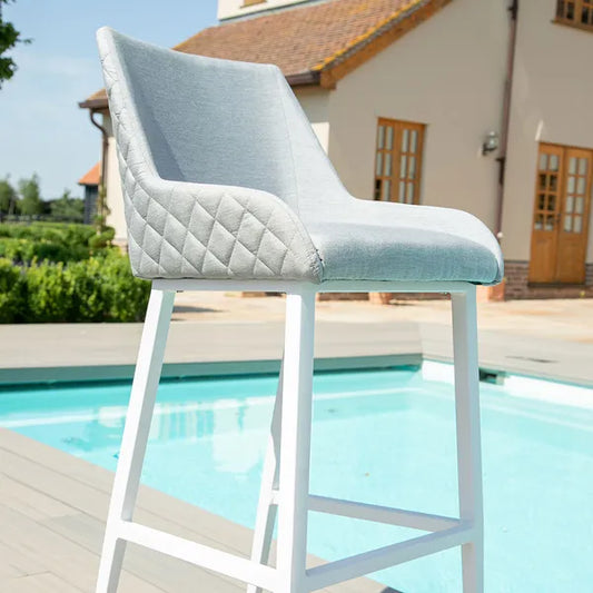 Maze - Outdoor Fabric Regal Bar Stool - Lead Chine