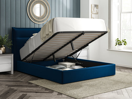 Essentials Royal Blue Ottoman Bed