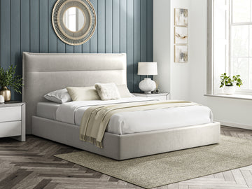 Essentials Silvery Grey Ottoman Bed