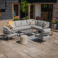 Maze - Florence Rope Weave Large Corner Sofa Set
with Rectangular Coffee Table & 2 Armchairs - Blythe Living