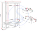Find a wardrobe with spacious hanging and shelving areas