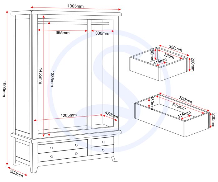 Find a wardrobe with spacious hanging and shelving areas