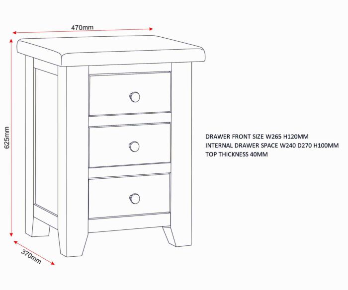 Find an ivory oak bedside with practical storage