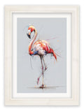 Pink Flamingo Cosy Sketch - Cream Hurstwood Frame - Blythe Living