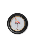 Pink Flamingo Cosy Sketch - Oxford Round Frame - Blythe Living