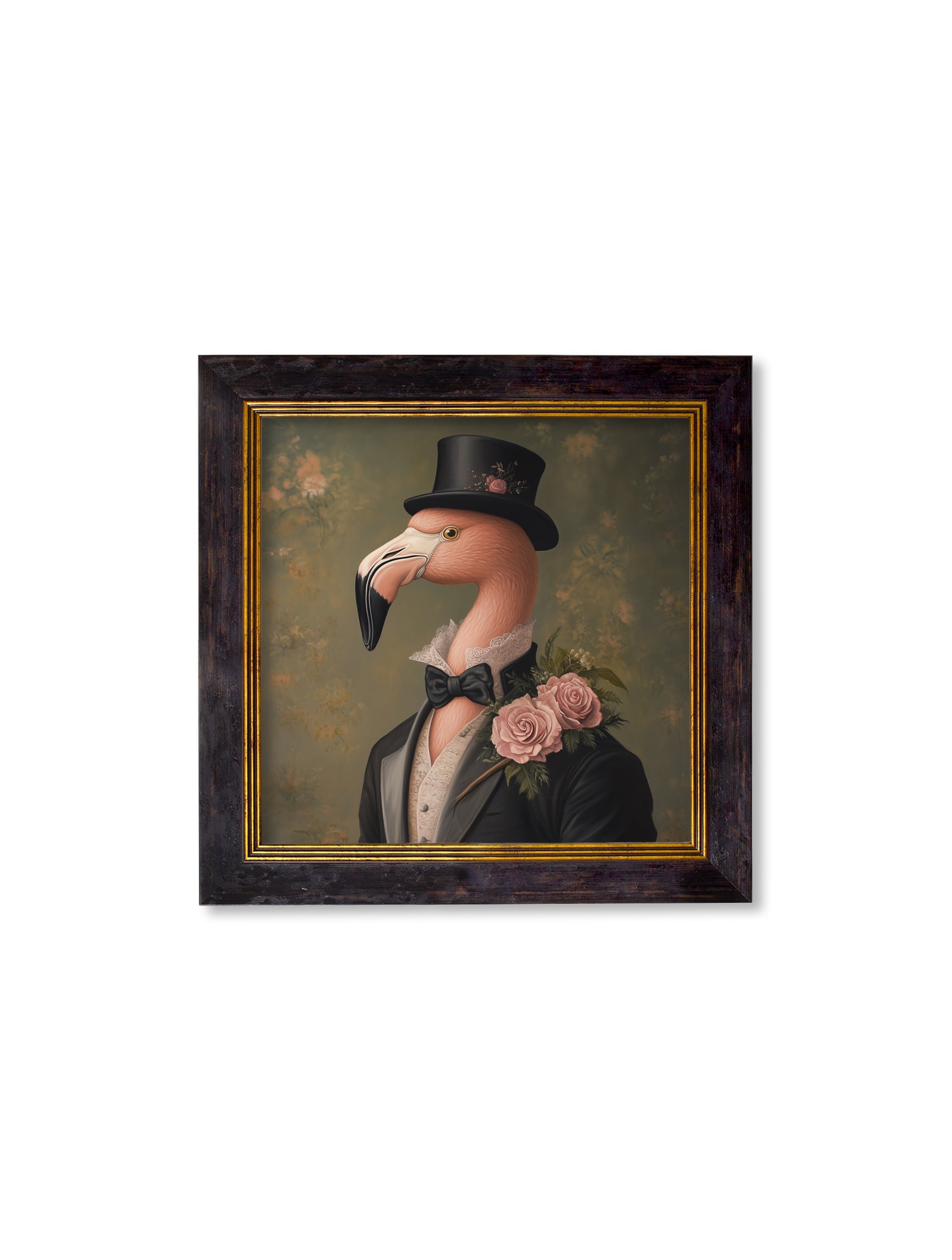 Baron Von Blush - Gentleman Flamingo Oxford Square Frame - Blythe Living