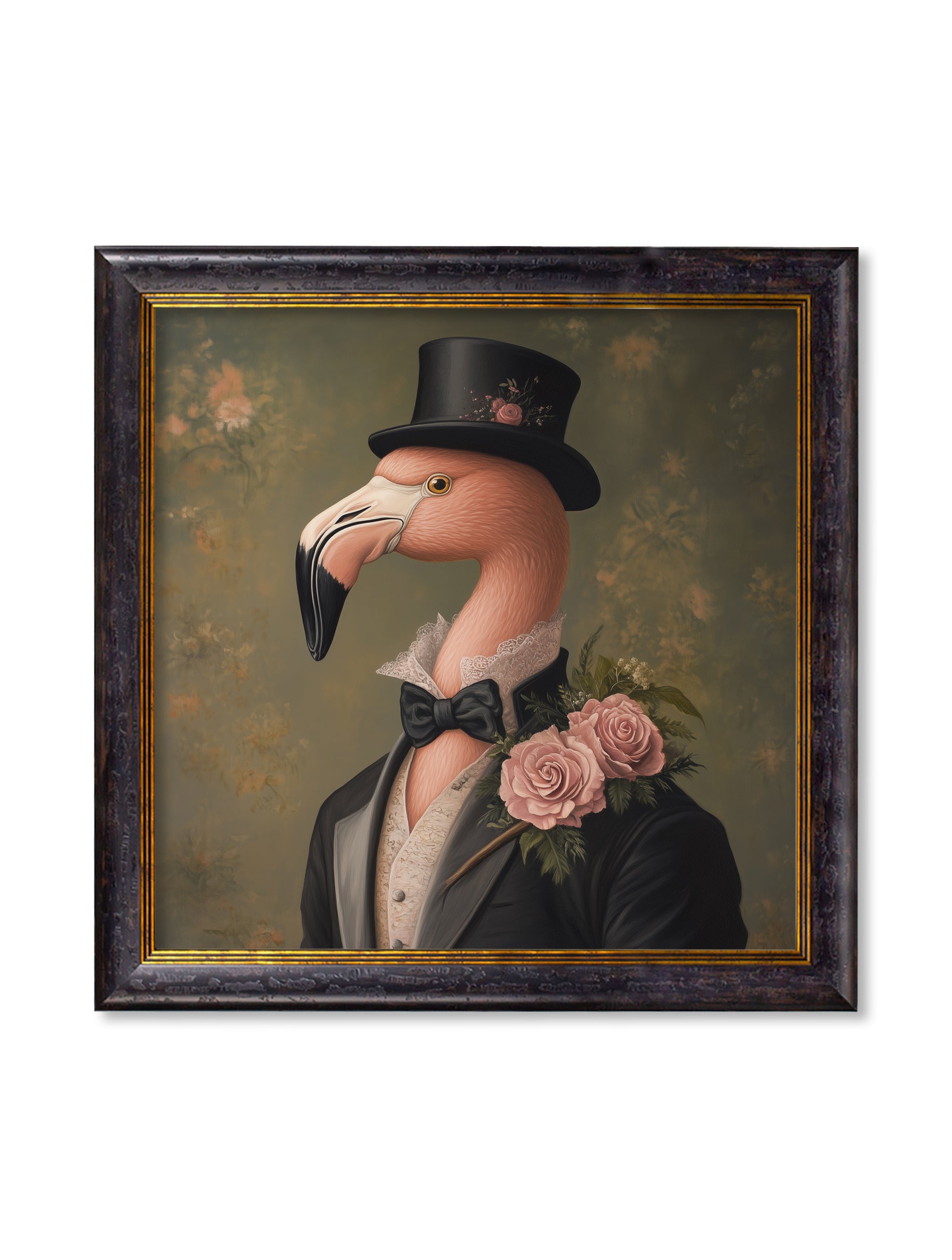 Baron Von Blush - Gentleman Flamingo Oxford Square Frame - Blythe Living