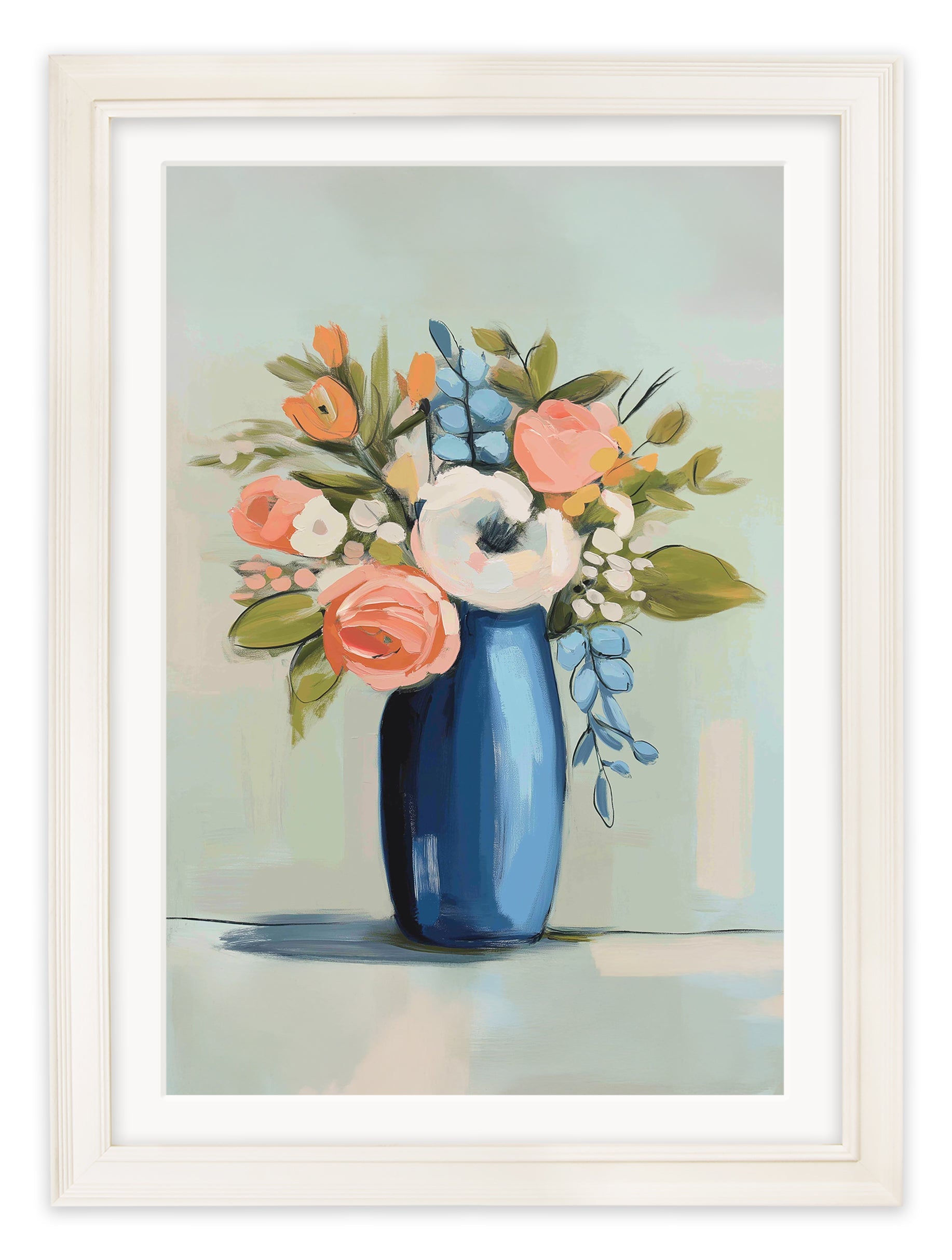 The Pastel Bouquet Duo - Cream Hurstwood Frame - Blythe Living