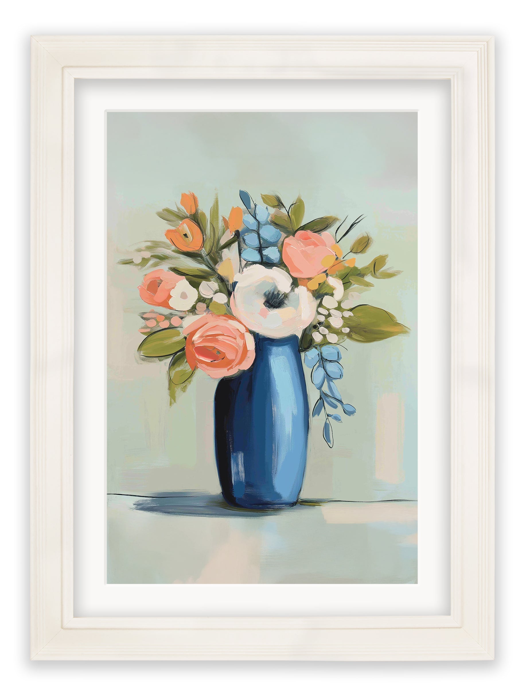 The Pastel Bouquet Duo - Cream Hurstwood Frame - Blythe Living