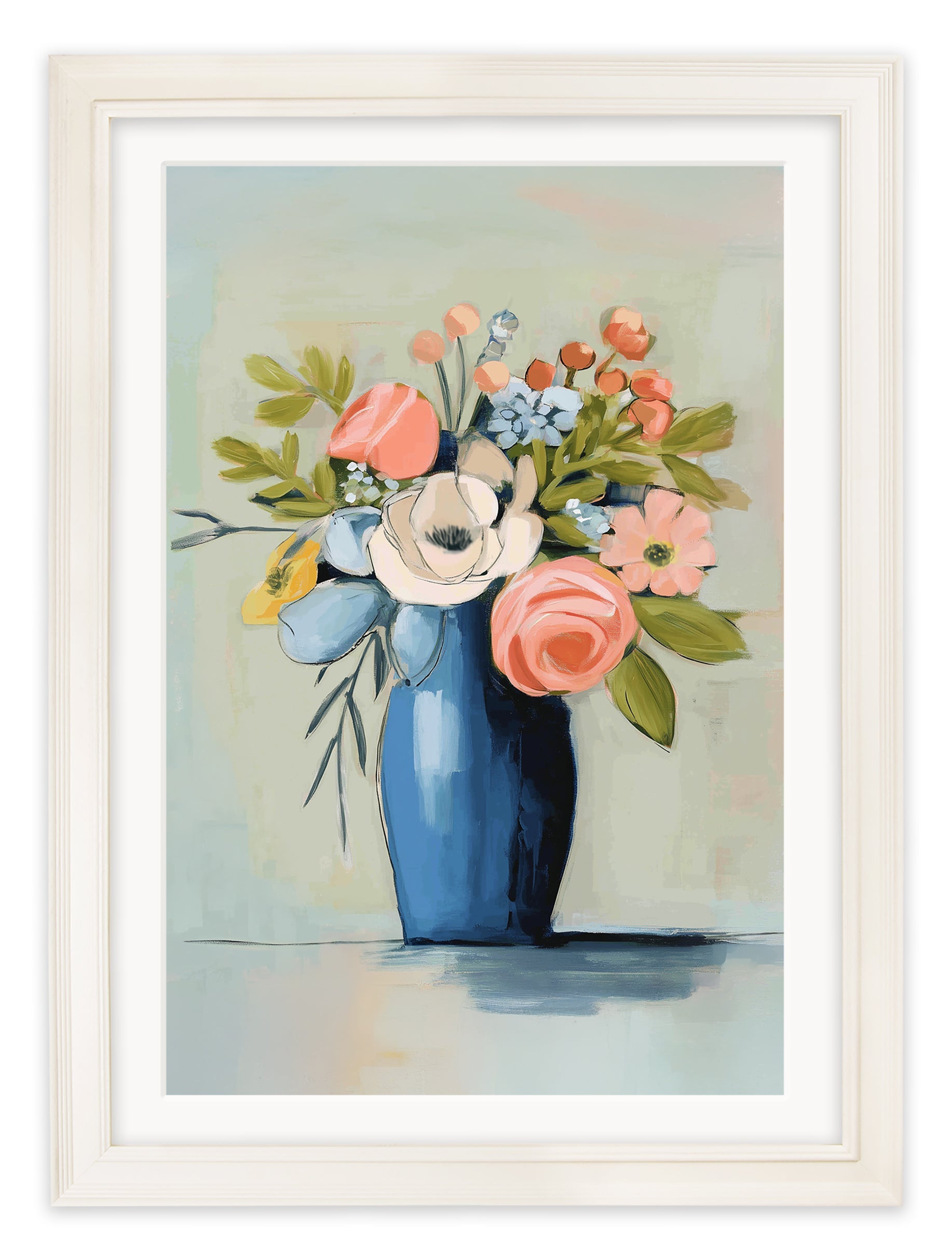 The Pastel Bouquet Duo - Cream Hurstwood Frame - Blythe Living