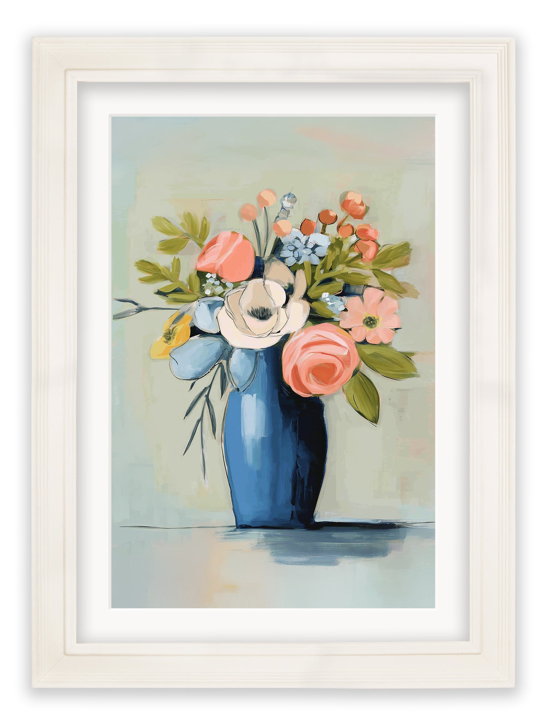 The Pastel Bouquet Duo - Cream Hurstwood Frame - Blythe Living