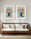 The Pastel Bouquet Duo - Cream Hurstwood Frame - Blythe Living
