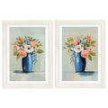 The Pastel Bouquet Duo - Cream Hurstwood Frame - Blythe Living