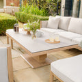 For sale Burford aluminium sofa set with footstools

