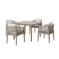 For sale Havana rope weave 4 seat square dining set
