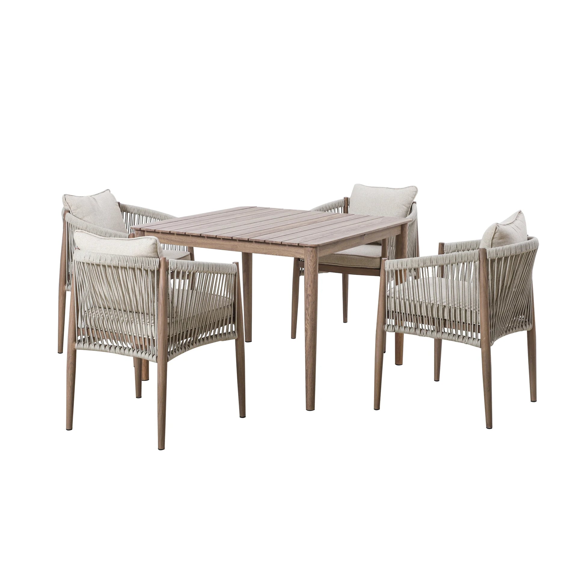 For sale Havana rope weave 4 seat square dining set
