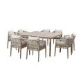 For sale Havana rope weave dining set with 8 chairs

