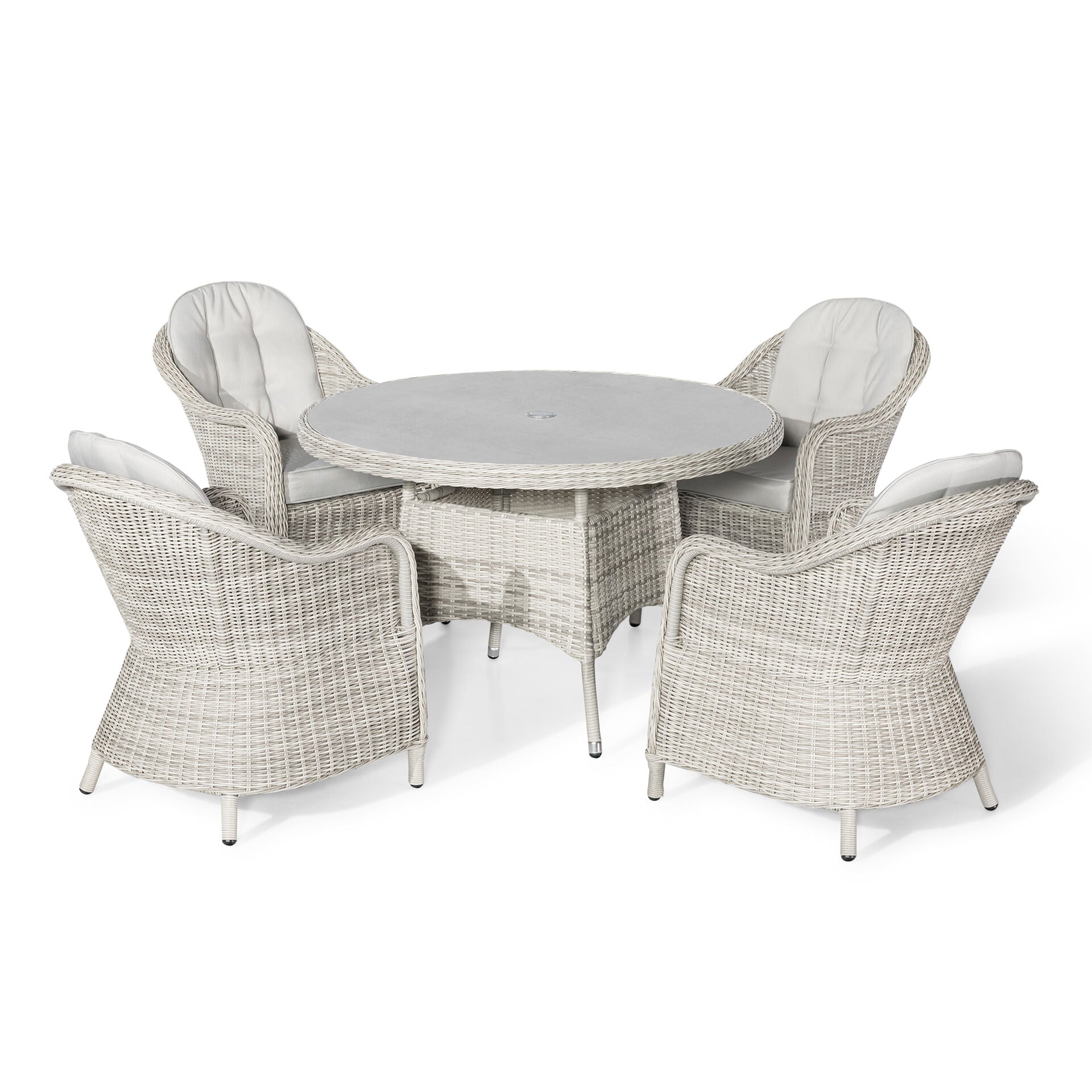 For sale Oxford rattan dining set with ceramic glass table
