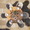 For sale Sicily round table with latte dining chairs
