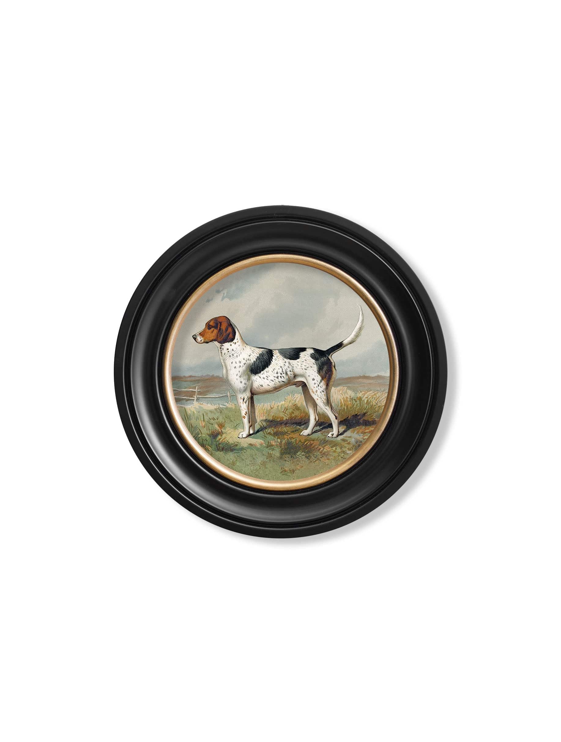 c.1881 Gun Dogs - Round Frame - Blythe Living