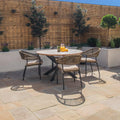Free UK delivery on Bali rope weave 4 seat round dining set
