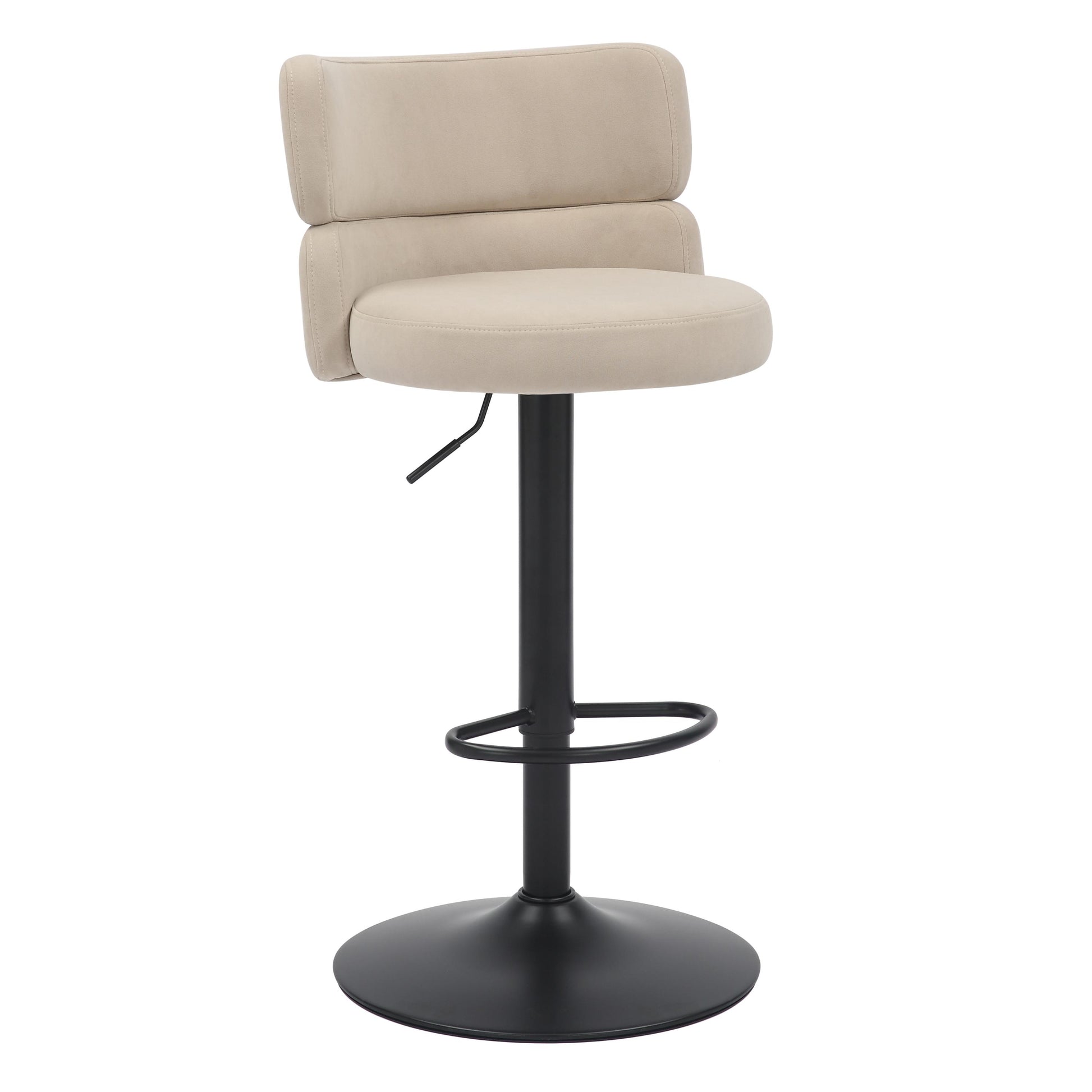 Free UK delivery on Mason Brushed Velvet Cream Black Bar Stool