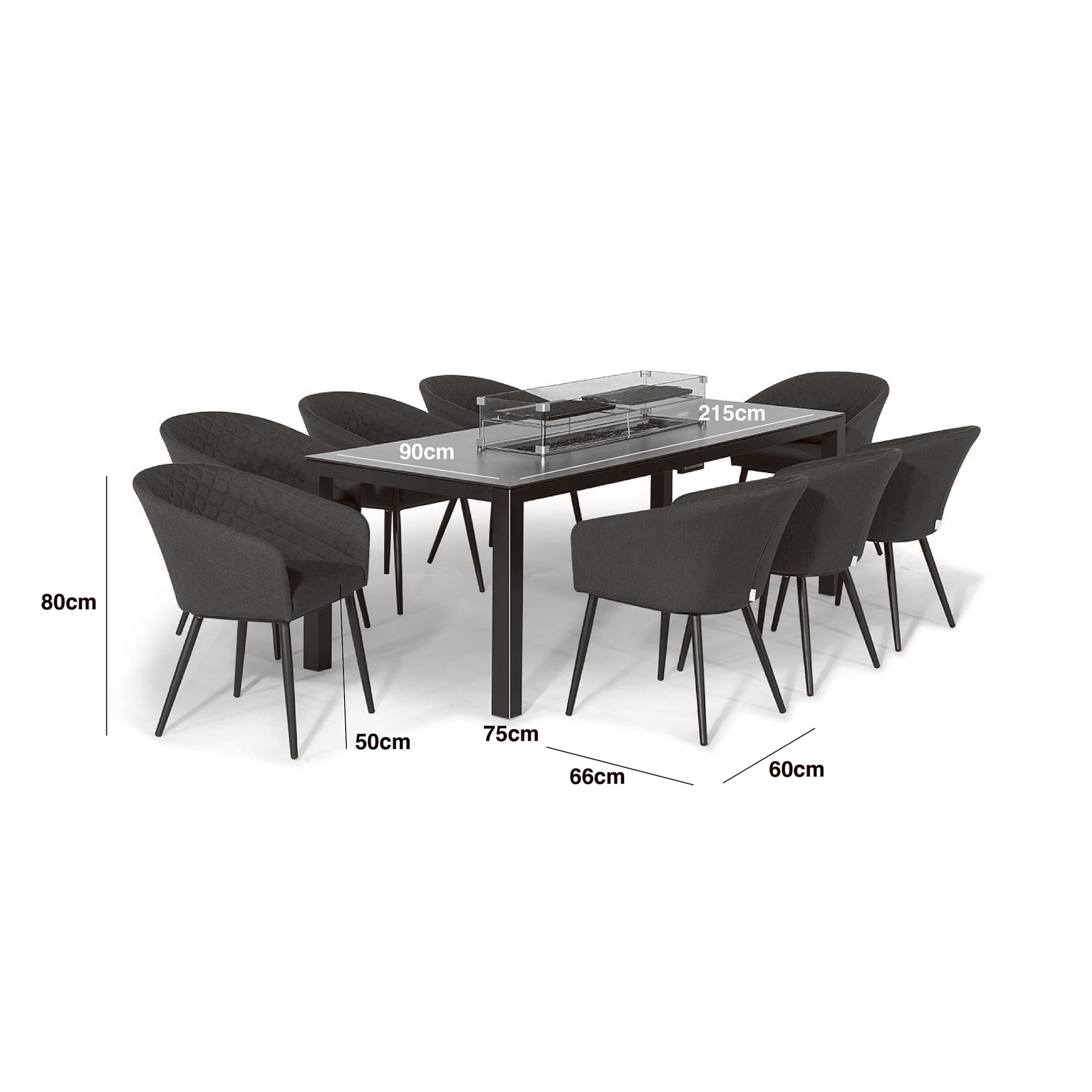 Free UK delivery on Maze Ambition Fire Pit Dining Set