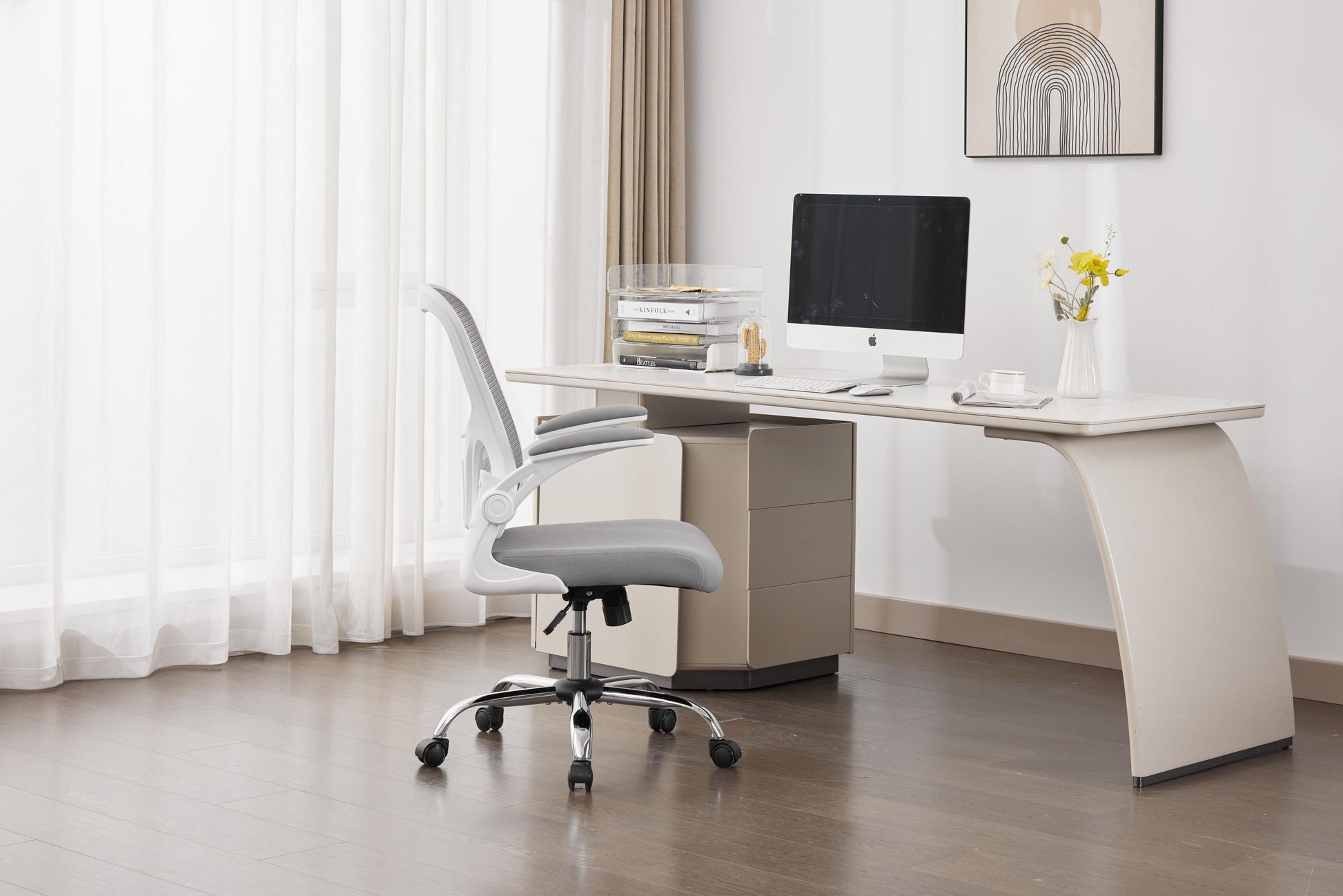 Free UK delivery on Prime Mesh Grey White Office Chair
