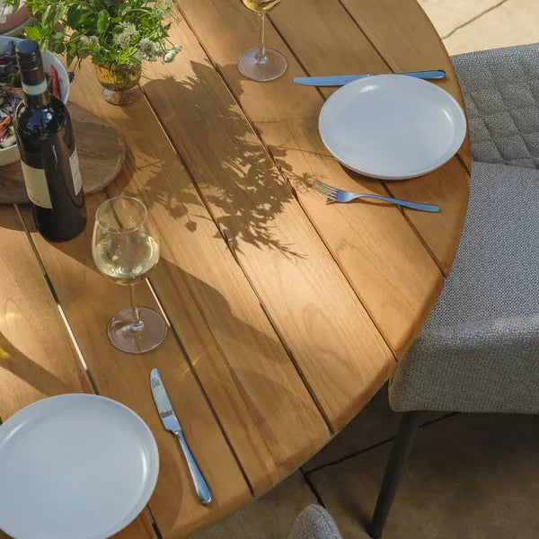 Free UK delivery on Sicily teak 6 seat dining set
