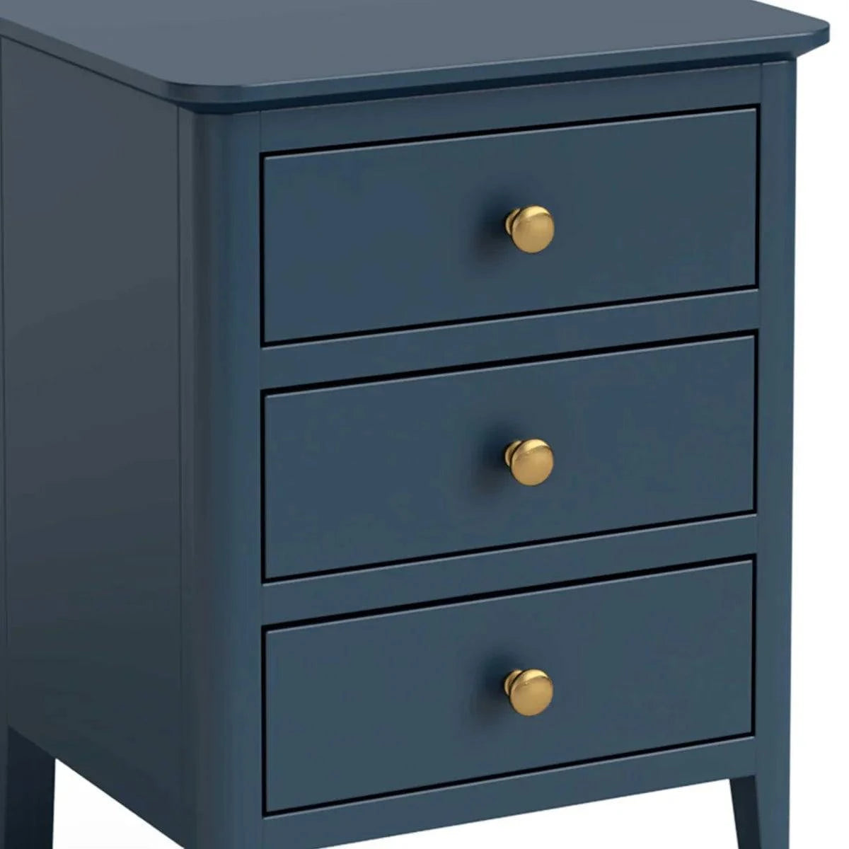 Harrogate Blue 3 Drawer Bedside Table - Blythe Living