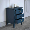 Harrogate Blue 3 Drawer Bedside Table - Blythe Living