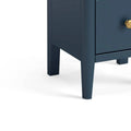 Harrogate Blue Narrow Bedside Table - Blythe Living
