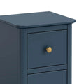 Harrogate Blue Narrow Bedside Table - Blythe Living