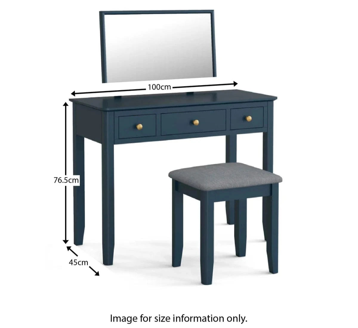 Harrogate Blue Dressing Table Set - Blythe Living