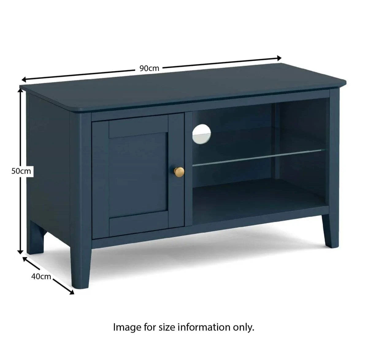 Harrogate Blue 90cm TV Stand - Blythe Living