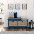 Harrogate Blue Storage Bench - Blythe Living