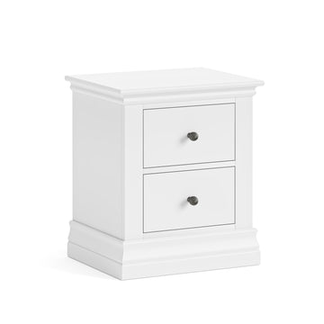 Bordeaux 2 Drawer Bedside White