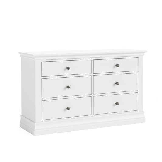 Bordeaux 6 Drawer Chest White