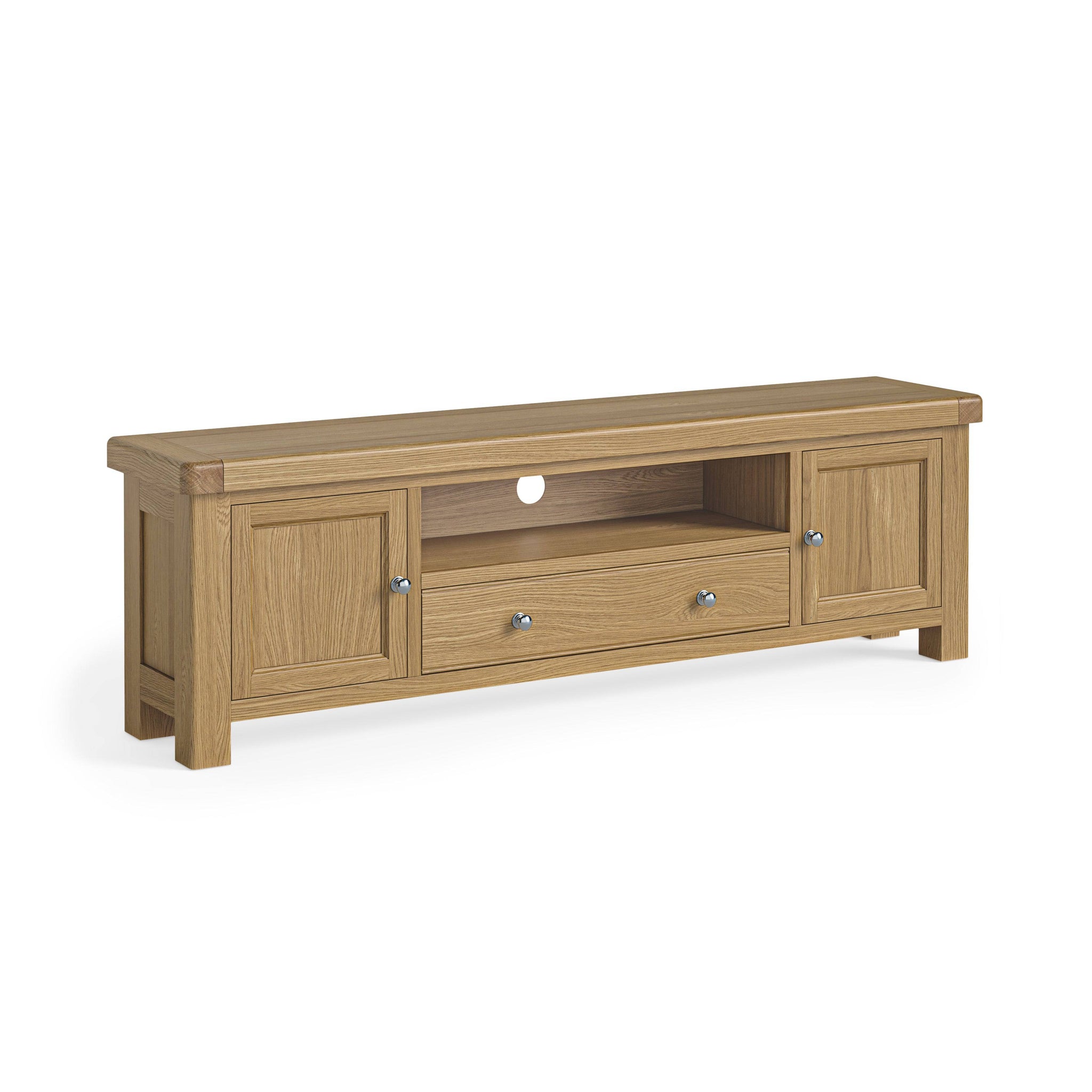 Normandy Oak 190cm Wide TV Unit - Blythe Living