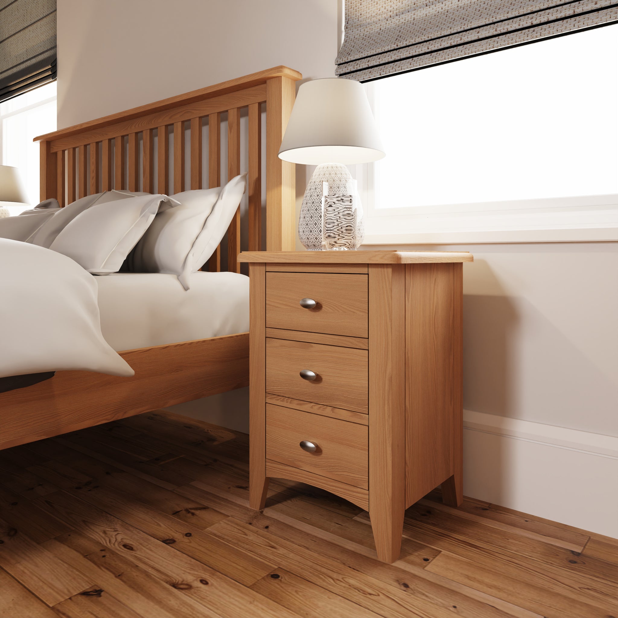 Ember 3 Drawer Bedside