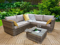 Georgia Corner Sofa with Ice Bucket Mixed Brown
