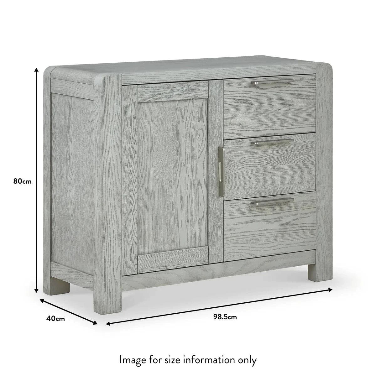 Get Amsterdam Compact Oak Sideboard with Natural Wood Grain and Lacquered Finish