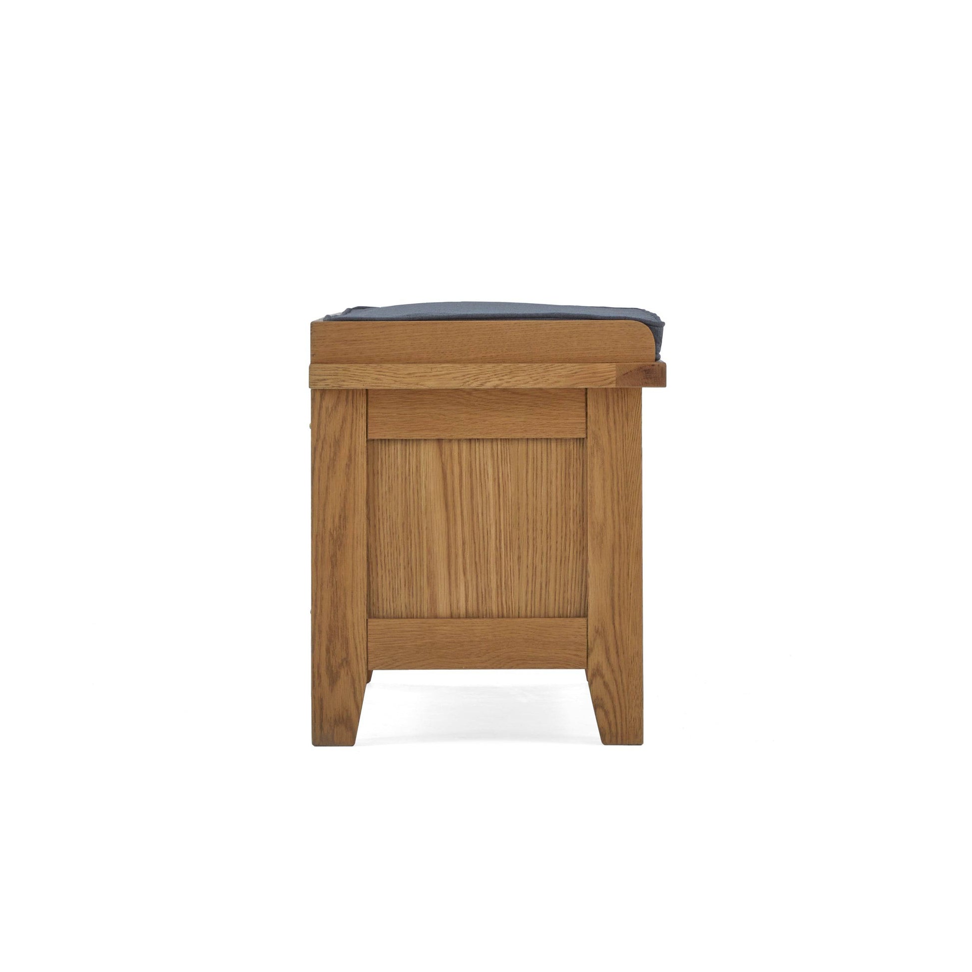 Get Burford Oak Hallway Bench with Basket UK