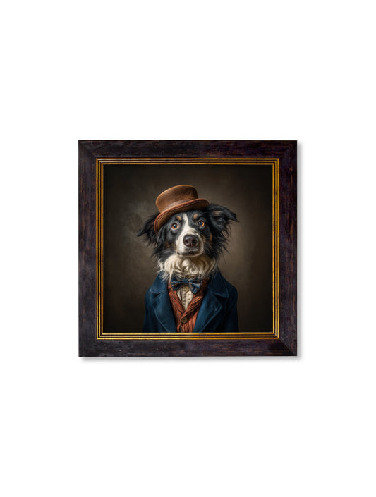 Get Chimpy the Daring circus chimpanzee in sustainable Oxford square frame
