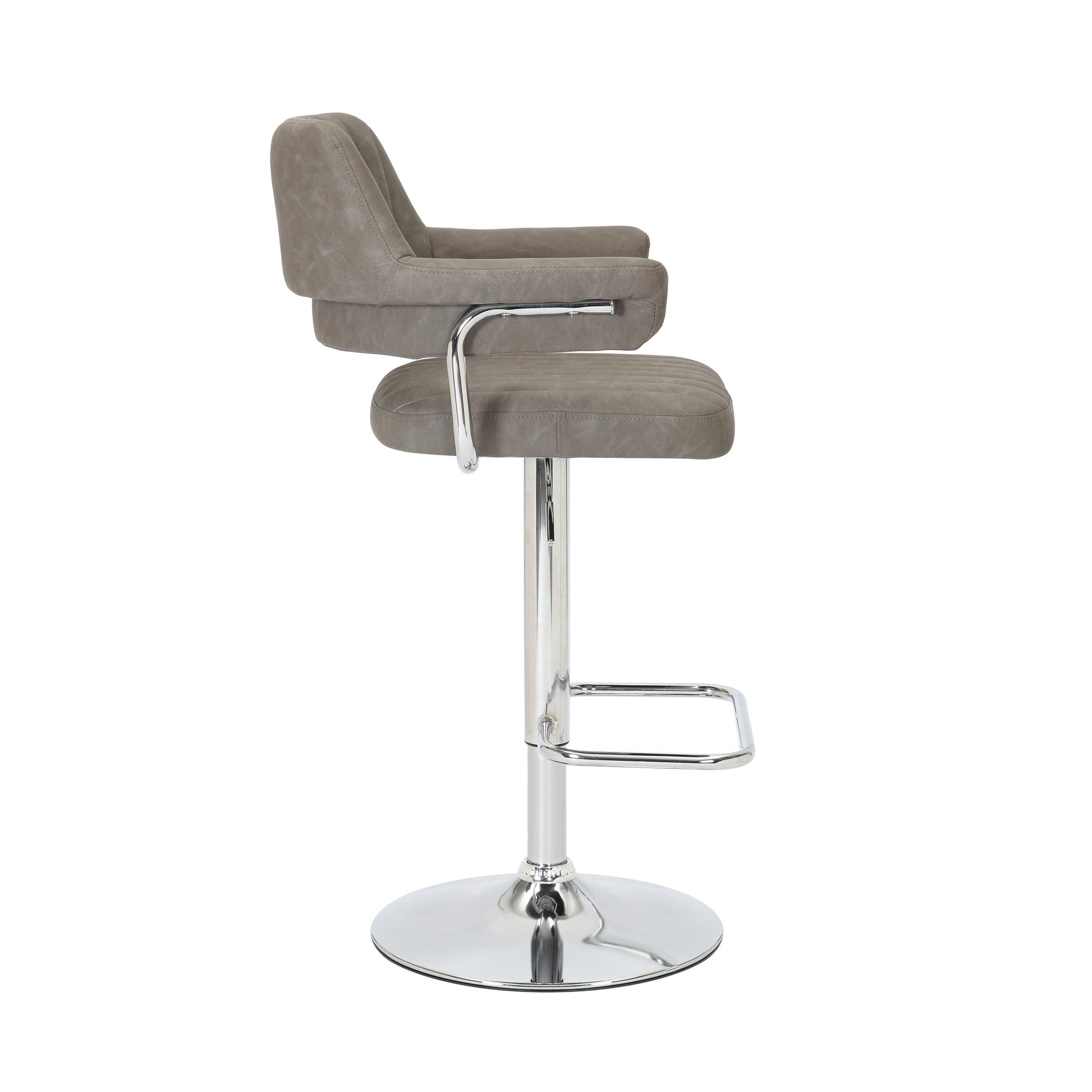 Get Cortez Leather Effect Charcoal Bar Stool with free UK delivery
