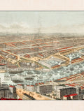 Get Extra Wide c.1845 Panoramic View of London in Oxford Sustainable Frame